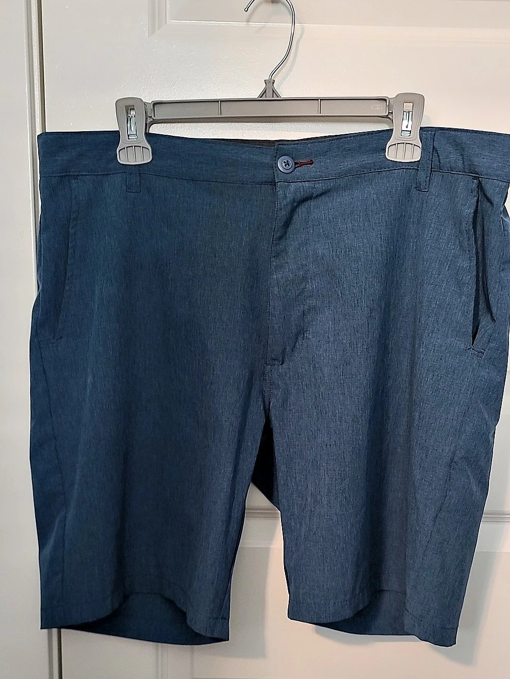 Ron Jon Men's Flat Front Hybrid Shorts Blue Waist 36